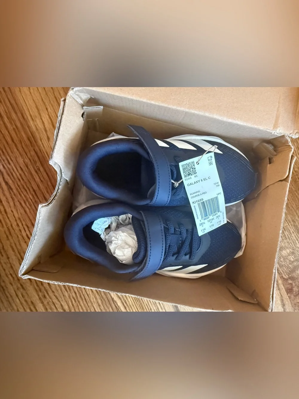 Adidas Kids Navy Galaxy 8 EL Sneakers / Size 11k / Navy / NWT
